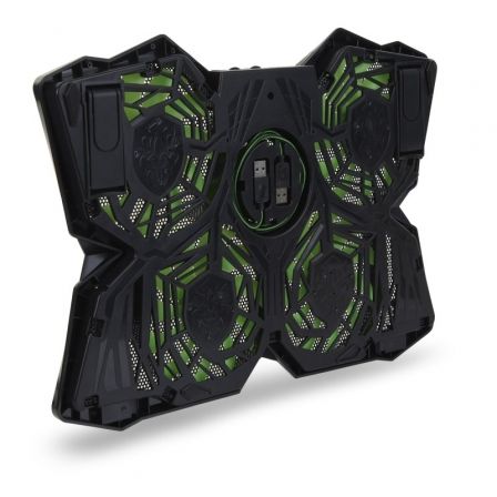 Verbatim SureFire Bora Base de Refrigeración para Portátil hasta 17 Pulgadas, Verde